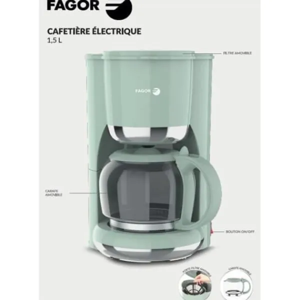 Filterkaffebryggare - FAGOR - FG1560 - 1,5L - 12 koppar - Håll värmen