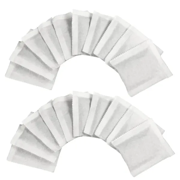 Filterpåsar med aktivt kol 20-pack, för luft- och vattendestillator/renare, avlägsnar klor, kolloider och tungmetaller, vit