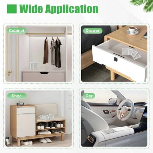 Filterpåsar med aktivt kol 20-pack, för luft- och vattendestillator/renare, avlägsnar klor, kolloider och tungmetaller, vit