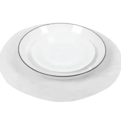 Filtskyddsdyna Friktionsfri Förvaringsseparator Isoleringsmatta Mattallrik Porslinsavdelare (Vit 48 ST)