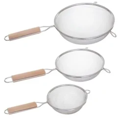 Silar-5five - 3 rostfria silar med trämanschett