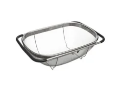 5five Durkslag i rostfritt stål, kökssil med handtag, durkslag i rostfritt stål, kökstillbehör, durkslag i stål