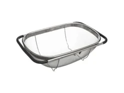 5five Durkslag i rostfritt stål, kökssil med handtag, durkslag i rostfritt stål, kökstillbehör, durkslag i stål