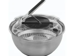 5five Skål + salladskvarn i rostfritt stål, 3,5 L