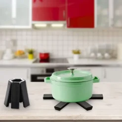 Grytlappar & Grillvantar-Flamskyddande grytmatta - Värmebeständig hopfällbar Hot Pad för kastruller och kastruller