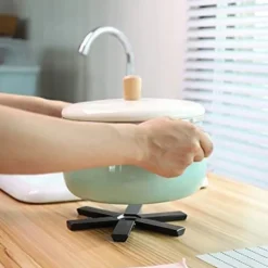 Grytlappar & Grillvantar-Flamskyddande grytmatta - Värmebeständig hopfällbar Hot Pad för kastruller och kastruller