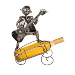 Vinflaskhållare-Flaskhållare - EUROWEB - Musiker - Metall - 11 x 24 x 35 cm - Rockpresent
