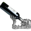 Vinflaskhållare-Flaskhållare - HENRY BRUBAKER - Dödskalle - Polyresin - Silver - 13x22x10,5 cm