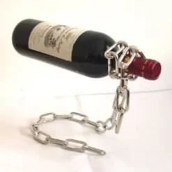 Flaskhållare - Kedja - Silver - Järn - 20 x 6 cm - Originalpresent