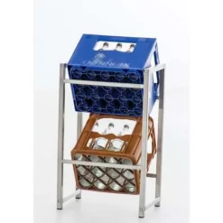 Vinflaskhållare-Flaskhylla - CLP - Lennert - Rostfritt stål - 75 cm - Kök