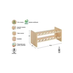 Vinflaskhållare-Flaskställ i massivt furu Merlot 16 flaskor Astigarraga