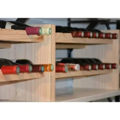 Vinflaskhållare-Flaskställ i massivt furu Merlot 16 flaskor Astigarraga