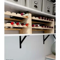 Vinflaskhållare-Flaskställ i massivt furu Merlot 16 flaskor Astigarraga