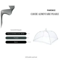 Skållock-Fällbar livsmedelsklok - Fluga-säker - Bordsmask för livsmedel - Matlock - Universell storlek