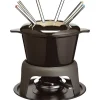 Fondueset-Fondueservice - Master Class - 6 gafflar - Emaljerat gjutjärn - Svart - Vuxen