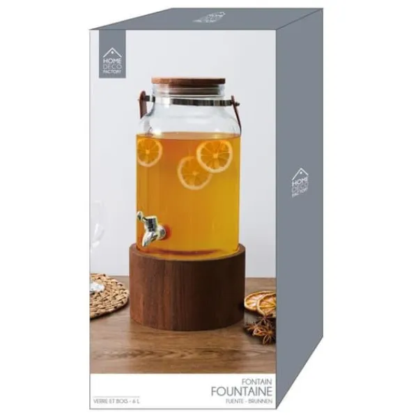 Dryckesautomater-FONTAINE 6L STÖD I TRÄ OCH HANDTAG