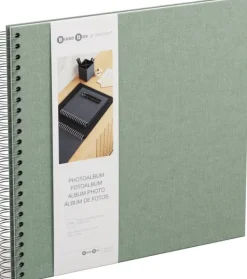 Fotoalbum Soft Teal med vita blad 35x31,5cm Bigso Box of Sweden