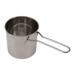 Fritöspanna i rostfritt stål Högtemperaturbeständig oljebesparande Bärbar minimetallfritöspanna med långt handtag 4-delat set