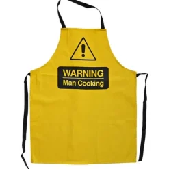 Förkläde - Warning, Man Cooking