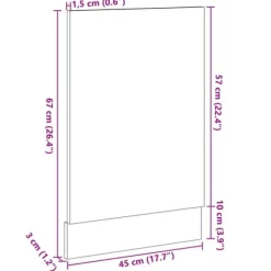 Diskmaskiner-Front för diskmaskin “Lyon” - Tåligt och lättskött | Färg: Sonoma-ek | Storlek: 45x3x67 cm