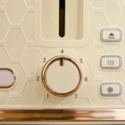 Brödrostar & Brödgrillar-Frukostset, vattenkokare och brödrost, 24.2x19.5x23.4 cm, beige, plast