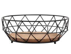 Serveringsfat & Skålar-Fruktkorg metallbröd korg frukt skål runt neo Ø 28 cm