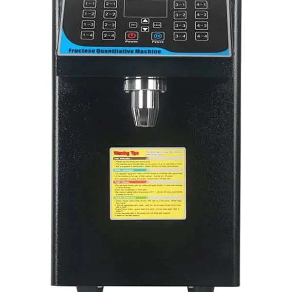 Fruktosdoserare - Automatisk doseringsmaskin - Kapacitet 7,5 l - Effekt 450 W - Rostfritt stål - För mjölk, te, kaffe - Svart