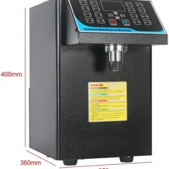 Fruktosdoserare - Automatisk doseringsmaskin - Kapacitet 7,5 l - Effekt 450 W - Rostfritt stål - För mjölk, te, kaffe - Svart