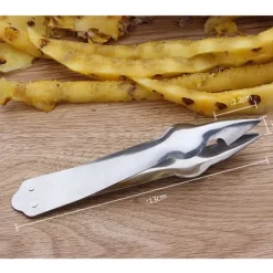 Fruktskalkniv Spetsad grönsakskniv i rostfritt stål Köksmaterial för hushållsögonborttagningsklämma