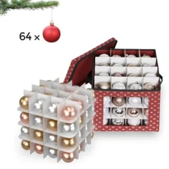 Förvaringsboxar – Fällbara med avdelare – Röd