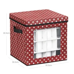 Förvaringsboxar – Fällbara med avdelare – Röd