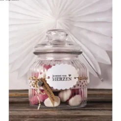 Förvaringsburkar-Förvaringsburk, ribbad, 11cm ø, 15cm, med lock, 625ml