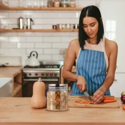 Förvaringsburkar-Förvaringsburkar, 3 delar, 14x12 cm, Transparent