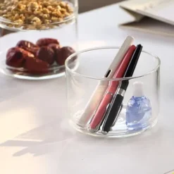 Förvaringsburkar-Förvaringsburkar i glas i flera nivåer, snacks och torkad frukt, salladsskål i glas med lock