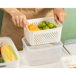 Förvaringsburkar 4-set - Täta köksburkar med korg