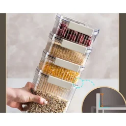 Förvaringsburkar-Förvaringsburkar 7-set - Täta köksburkar för pasta och torrvaror