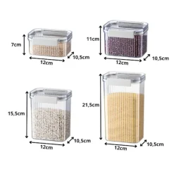 Förvaringsburkar-Förvaringsburkar 7-set - Täta köksburkar för pasta och torrvaror