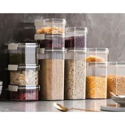 Förvaringsburkar-Förvaringsburkar 7-set - Täta köksburkar för pasta och torrvaror