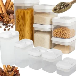 Förvaringsburkar 5-set - Täta burkar för pasta och torrvaror