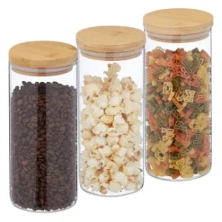 Förvaringsburkar Set, 22x10 cm, Transparent