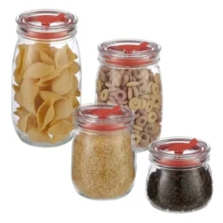 Förvaringsburkar-Förvaringsburkset, 12x21 cm, Transparent