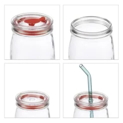 Förvaringsburkar-Förvaringsburkset, 12x21 cm, Transparent