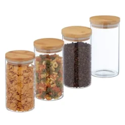 Förvaringsburkar-Förvaringsburkset, 18x10 cm, Transparent