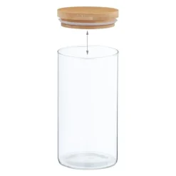 Förvaringsburkar-Förvaringsburkset, 18x10 cm, Transparent