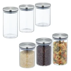 Förvaringsburkar-Förvaringsburkset, 13x10 cm, Transparent