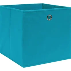 vidaXL Förvaringslådor 4 st non-woven tyg 28x28x28 cm babyblå