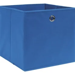vidaXL Förvaringslådor 10 st non-woven tyg 28x28x28 cm blå