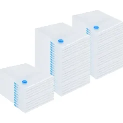 vidaXL Förvaringspåsar 50 pcs Transparent och Blå 130 x 100 cm