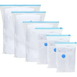 vidaXL Förvaringspåsar 50 pcs Transparent och Blå 130 x 100 cm