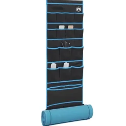 vidaXL Förvaringspåse med lagring Svart och blå 125 x 48 cm oxford